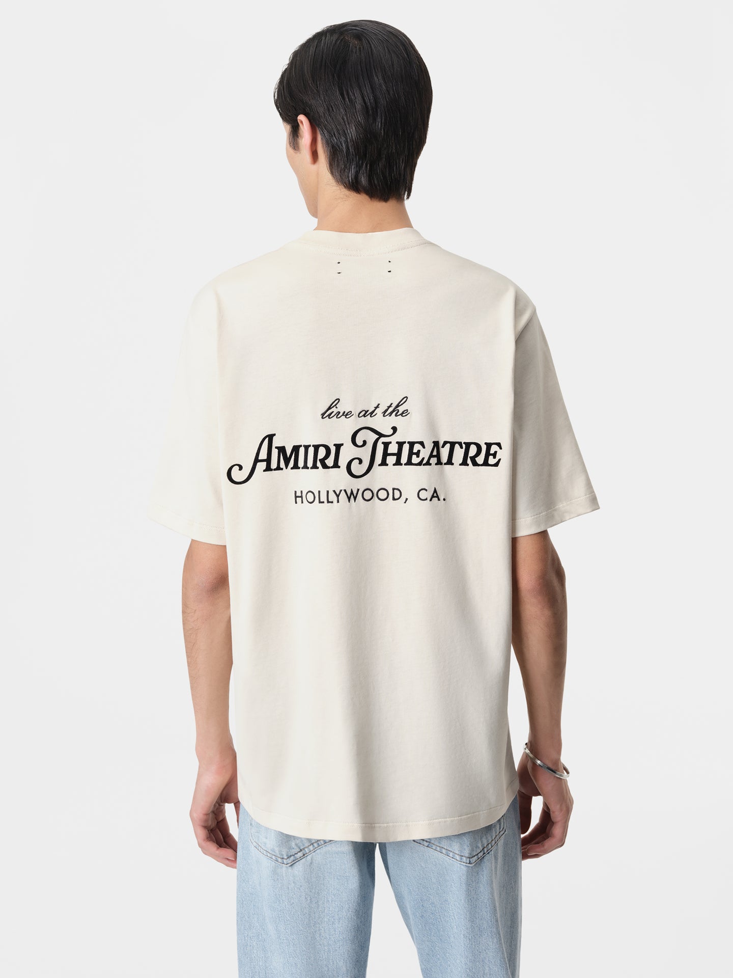 AMIRI THEATRE FLOCKED TEE - Alabaster