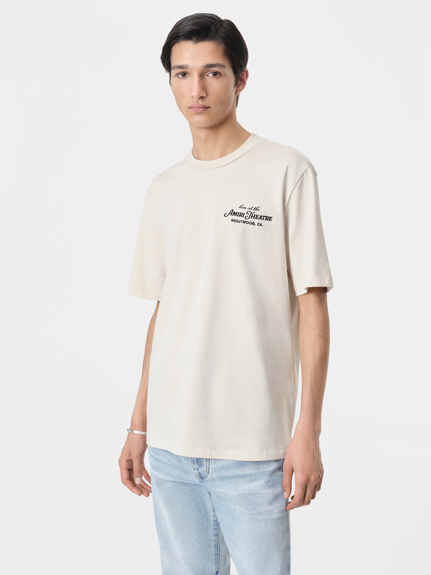 AMIRI THEATRE FLOCKED TEE - Alabaster