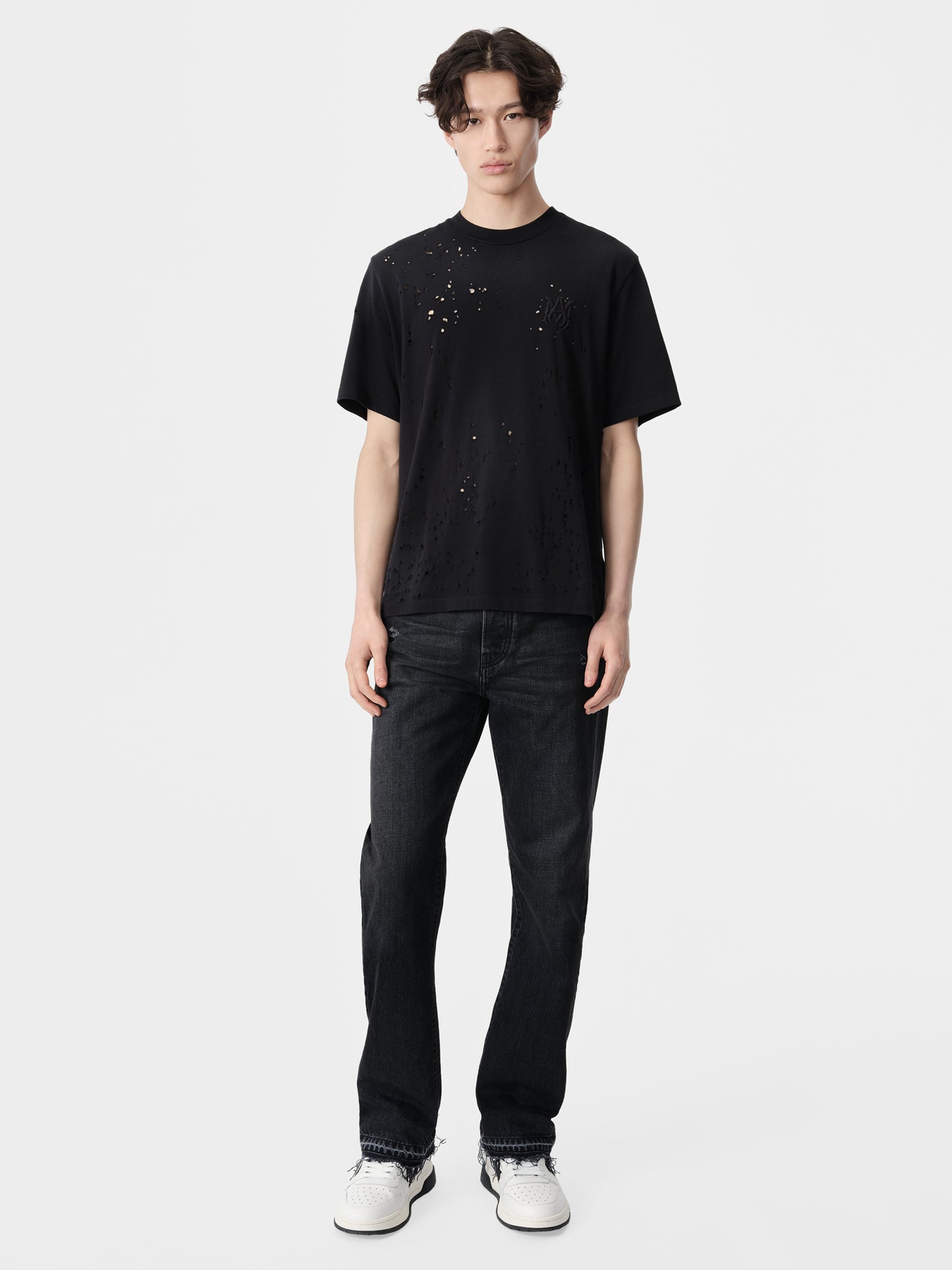 MA SHOTGUN EMBROIDERED TEE - Black