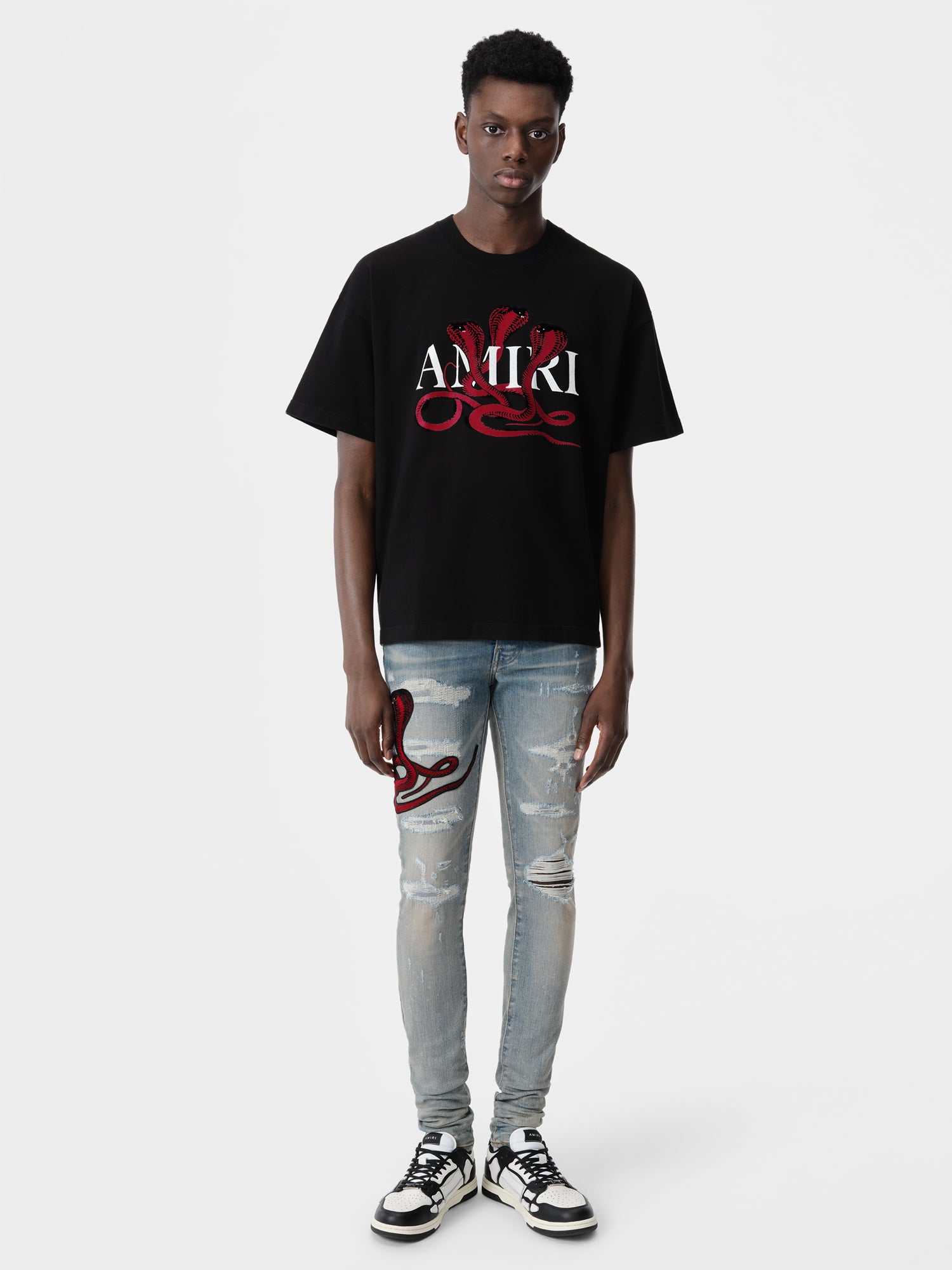 Product GLITTER POISON LOGO SKATER TEE - Black Red featured image