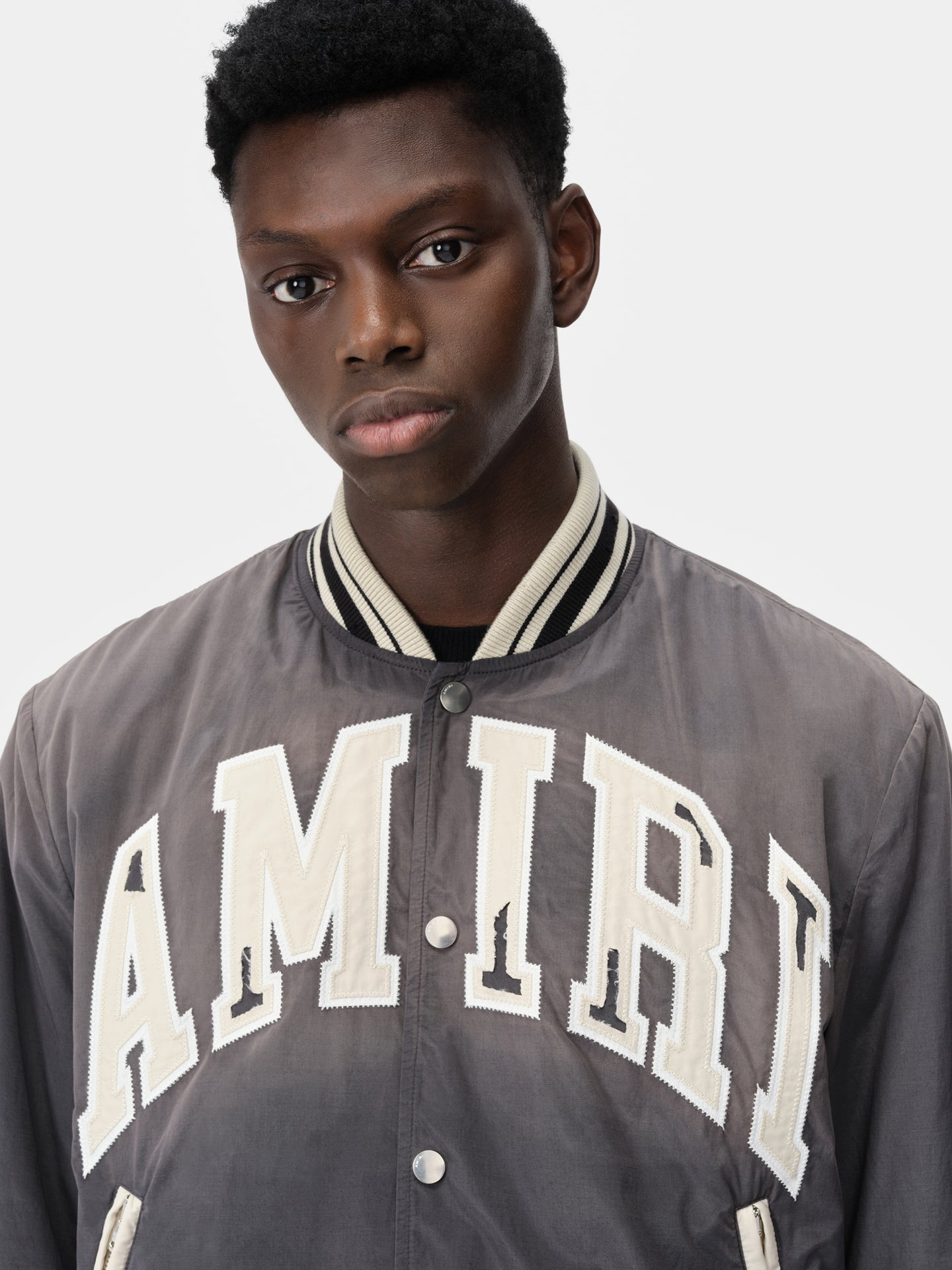 AMIRI SUN FADED BOMBER - Black