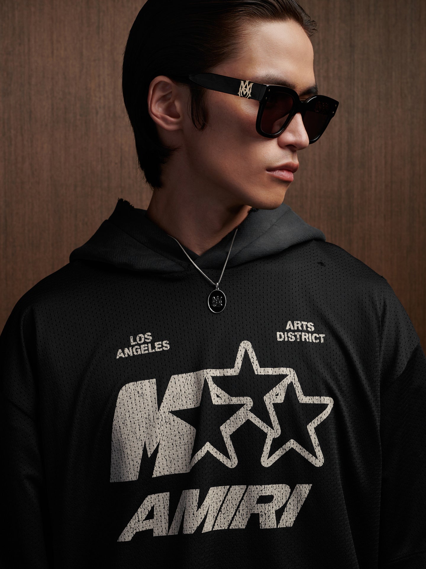 MA STAR MESH HOODIE - Black