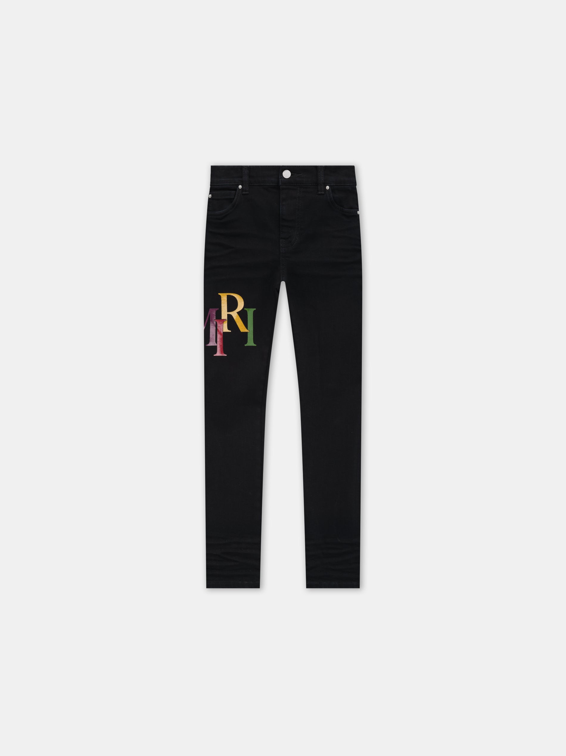 Product KIDS - KIDS' STAGGERED LOGO JEAN - Black featured image