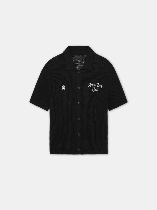 AMIRI SURF CLUB CROTCHET POLO - Black