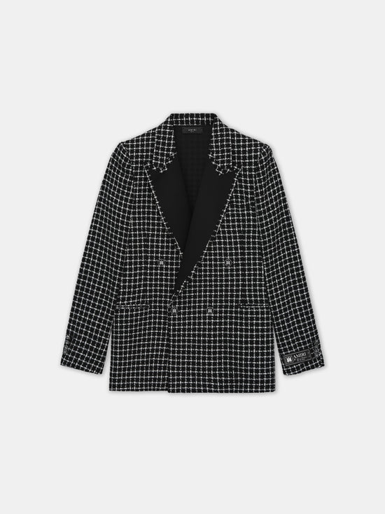 BOUCLE DOUBLE-BREASTED BLAZER - Black