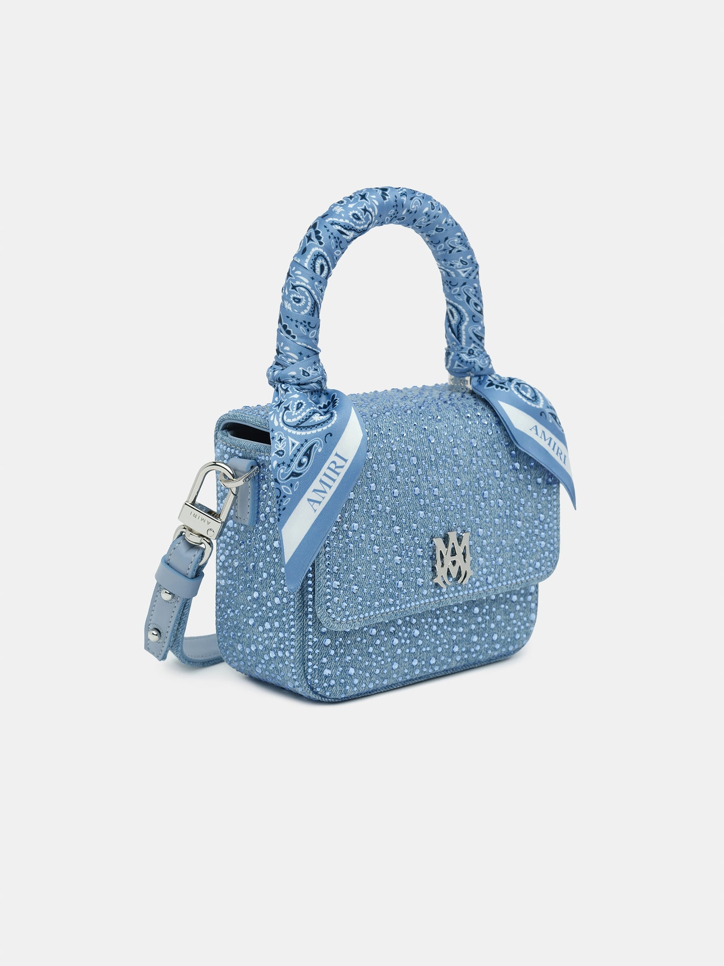WOMEN - WOMEN'S CRYSTAL DENIM MICRO MA BAG - True Blue - AMIRI