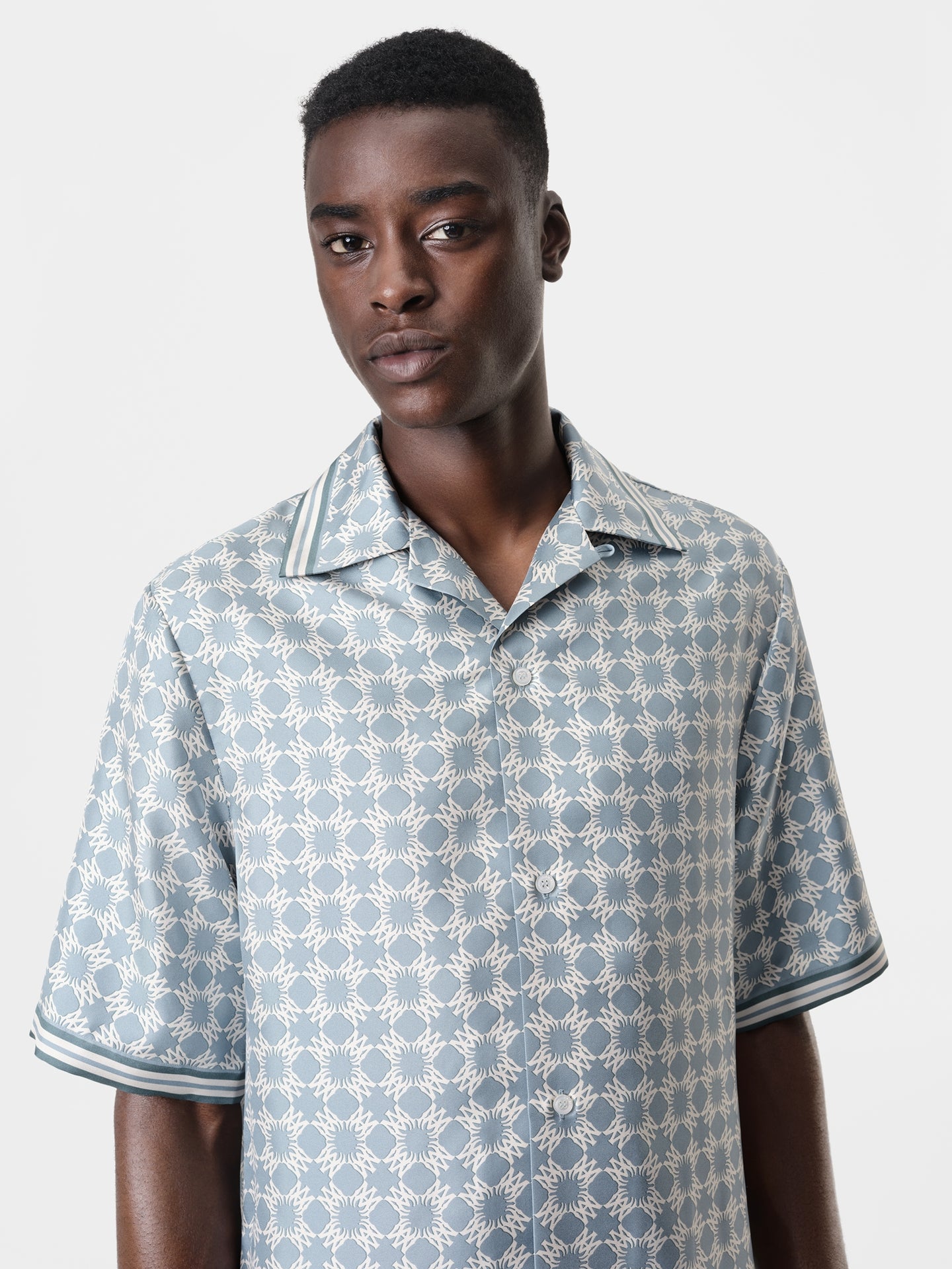 MA QUAD BOWLING SHIRT - Dusty Blue