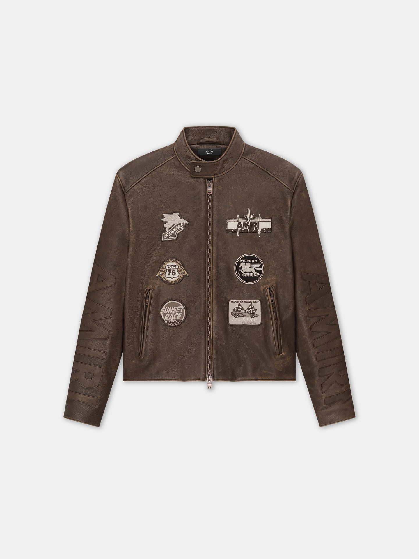 AMIRI PATCH RACER JACKET - Walnut Brown - AMIRI