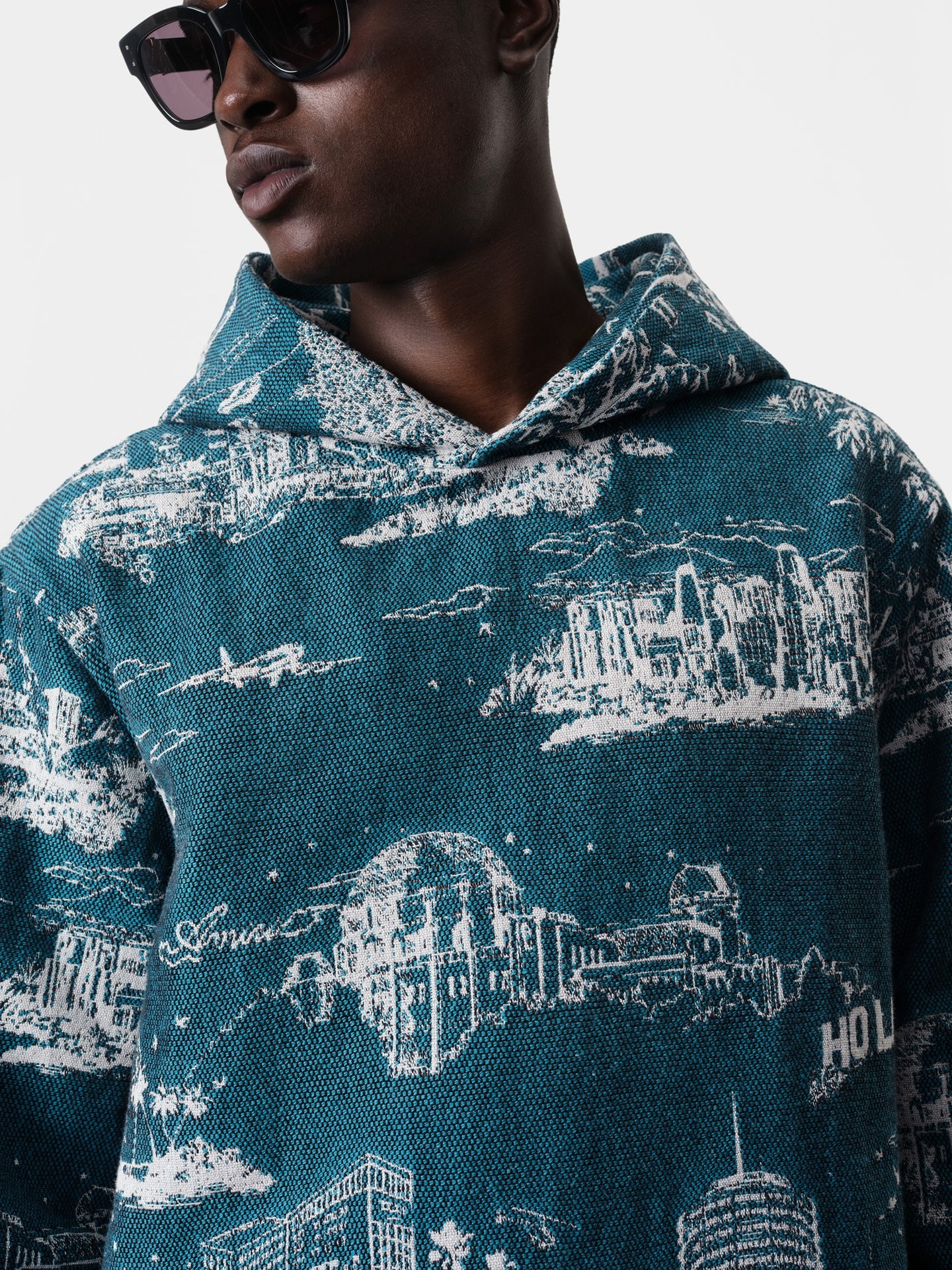 LA LANDMARK TAPESTRY HOODIE - Deep Teal