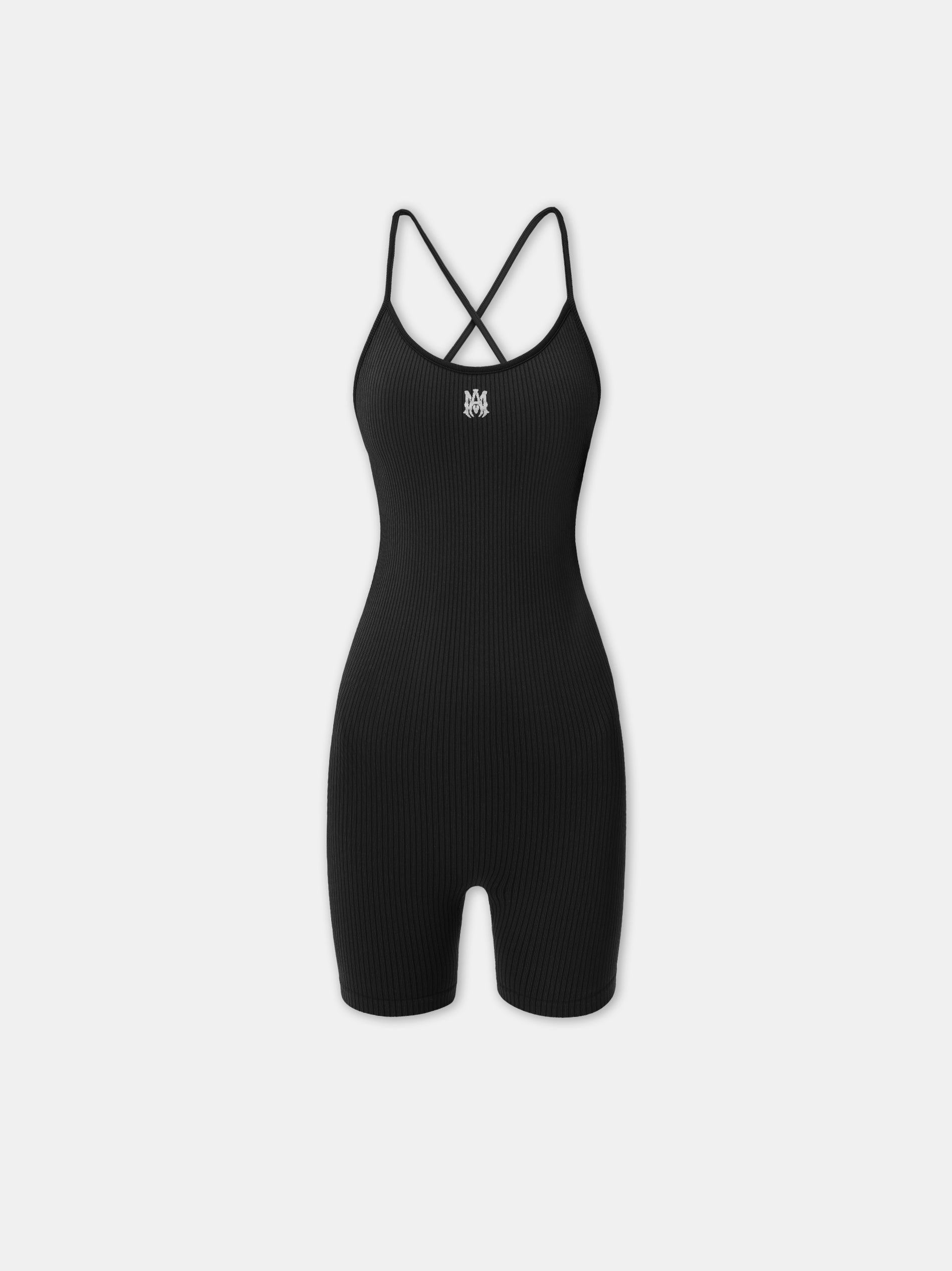 Product WOMEN - WOMEN'S MA RIBBED SEAMLESS ROMPER - Black featured image