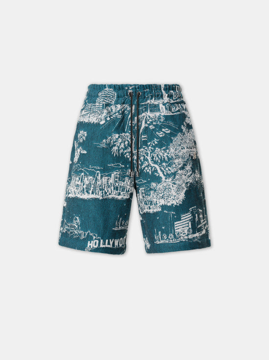 LA LANDMARK TAPESTRY SHORT - Deep Teal