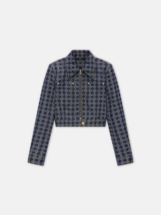 WOMEN - WOMEN'S MA QUAD CROPPED DENIM JACKET - Raw Indigo - AMIRI