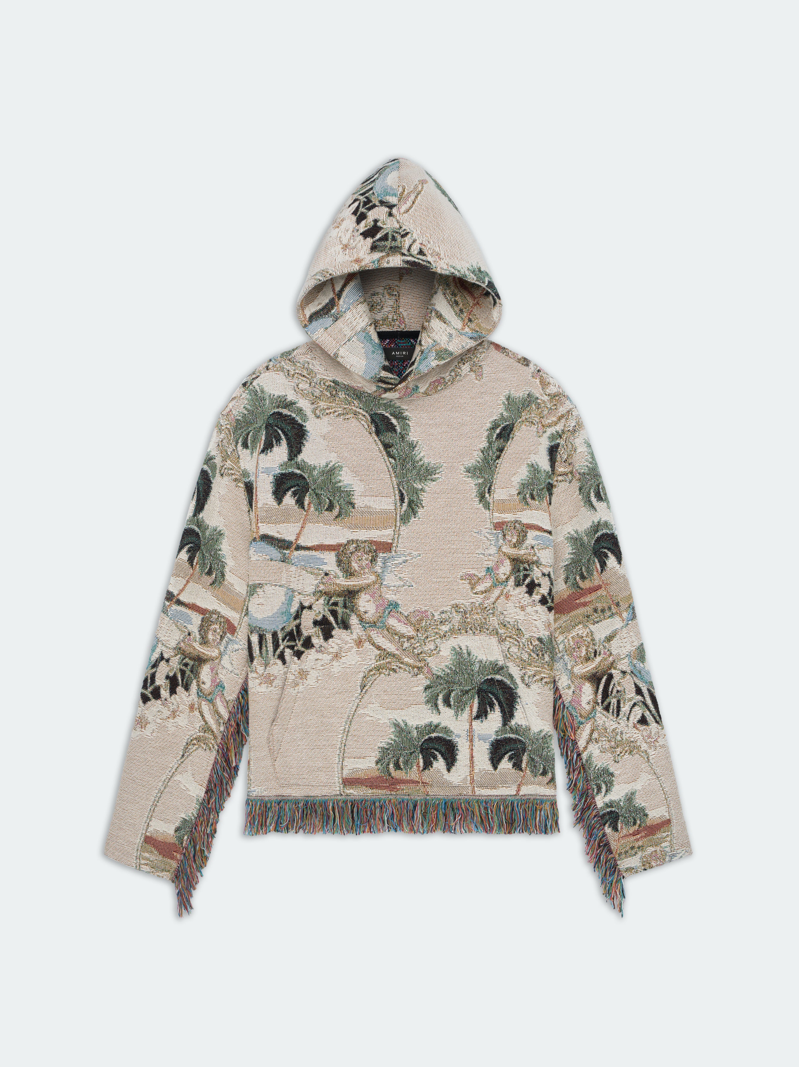 Product CHERUB PALM TAPESTRY HOODIE - White featured image
