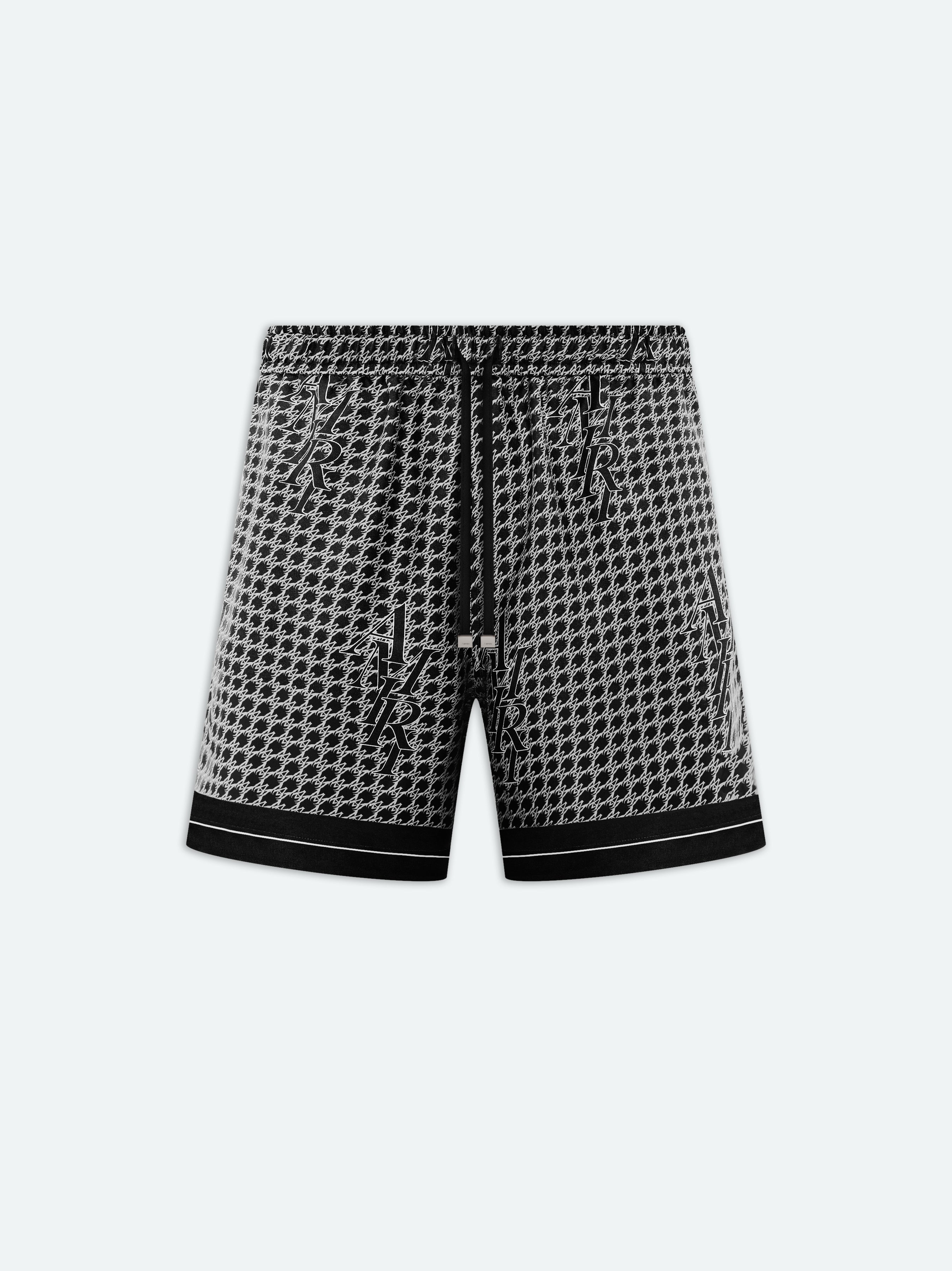 Product STAGGERED AMIRI HOUNDSTOOTH SILK SHORT - BLACK-SILK featured image