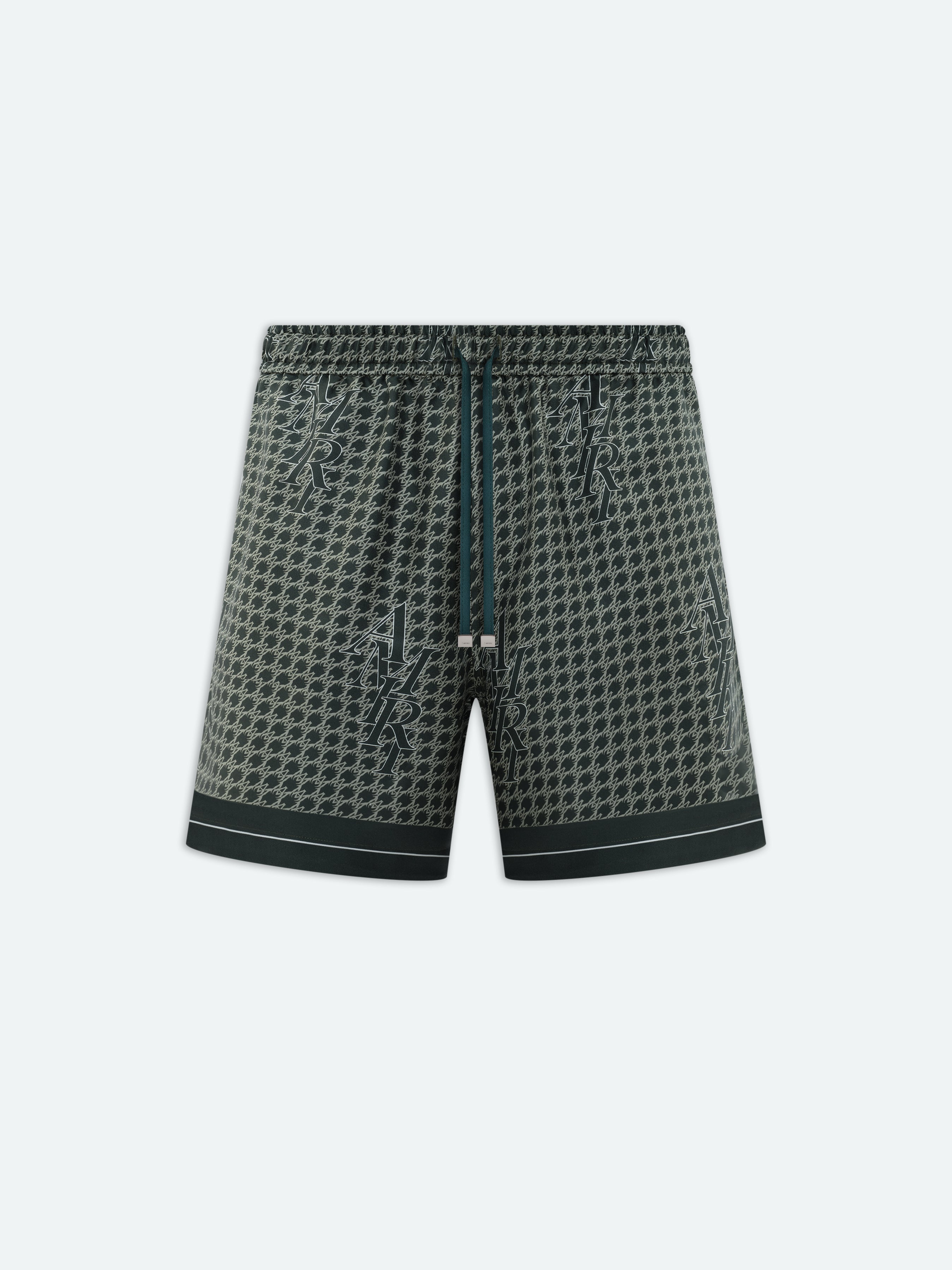 Product STAGGERED AMIRI HOUNDSTOOTH SILK SHORT - Rain Forest featured image