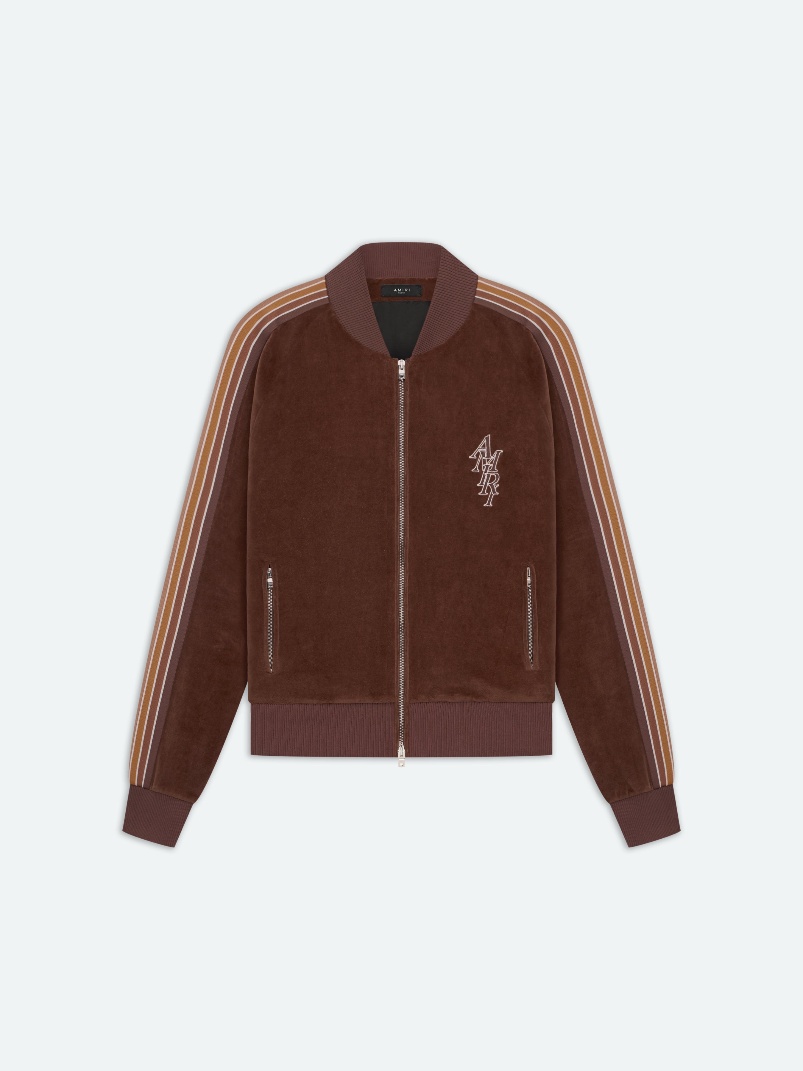 Product AMIRI STACK VELOUR TRACK JACKET - Brown featured image