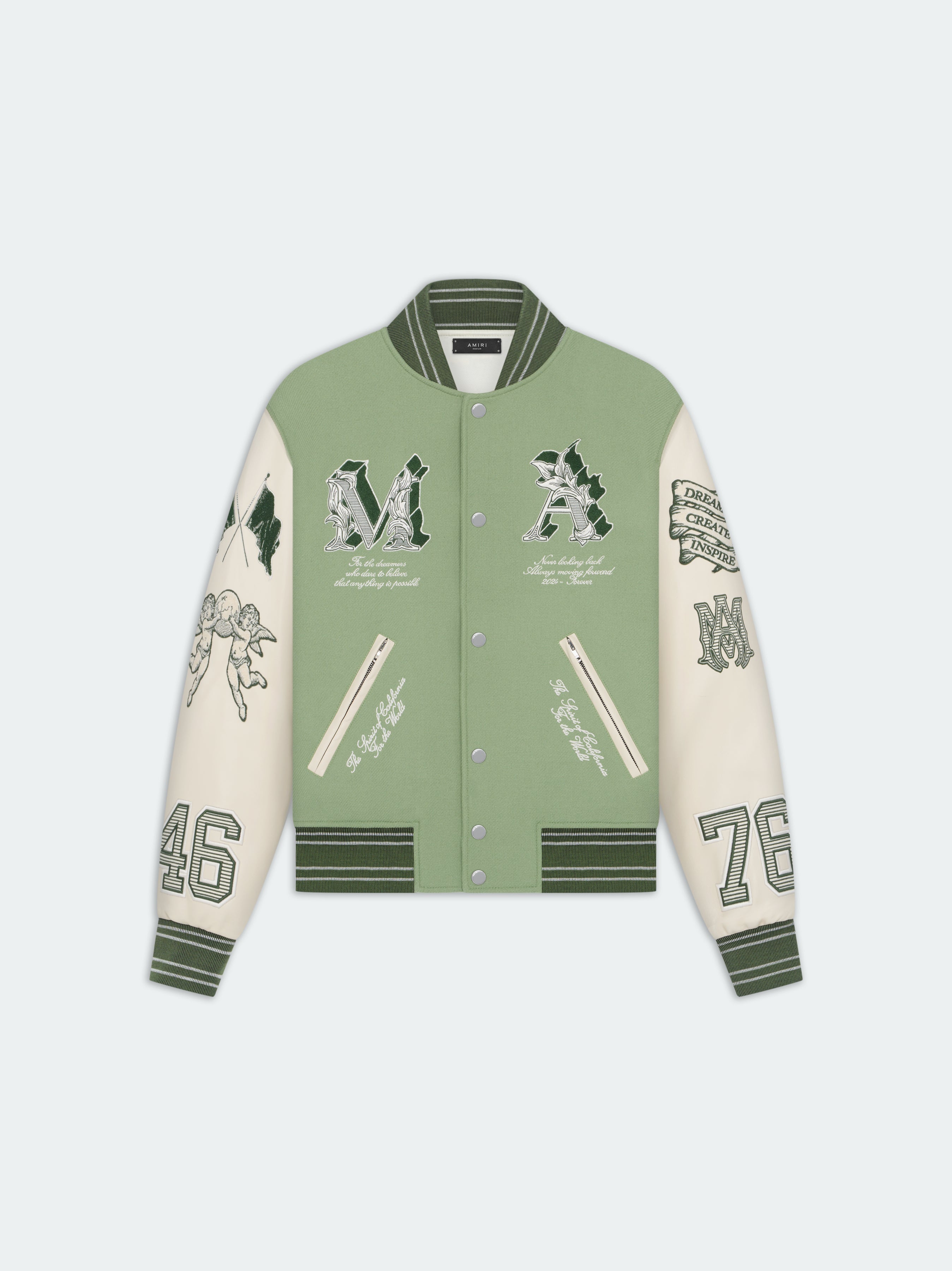 Product MA ANGEL VARSITY JACKET - Mineral Green featured image
