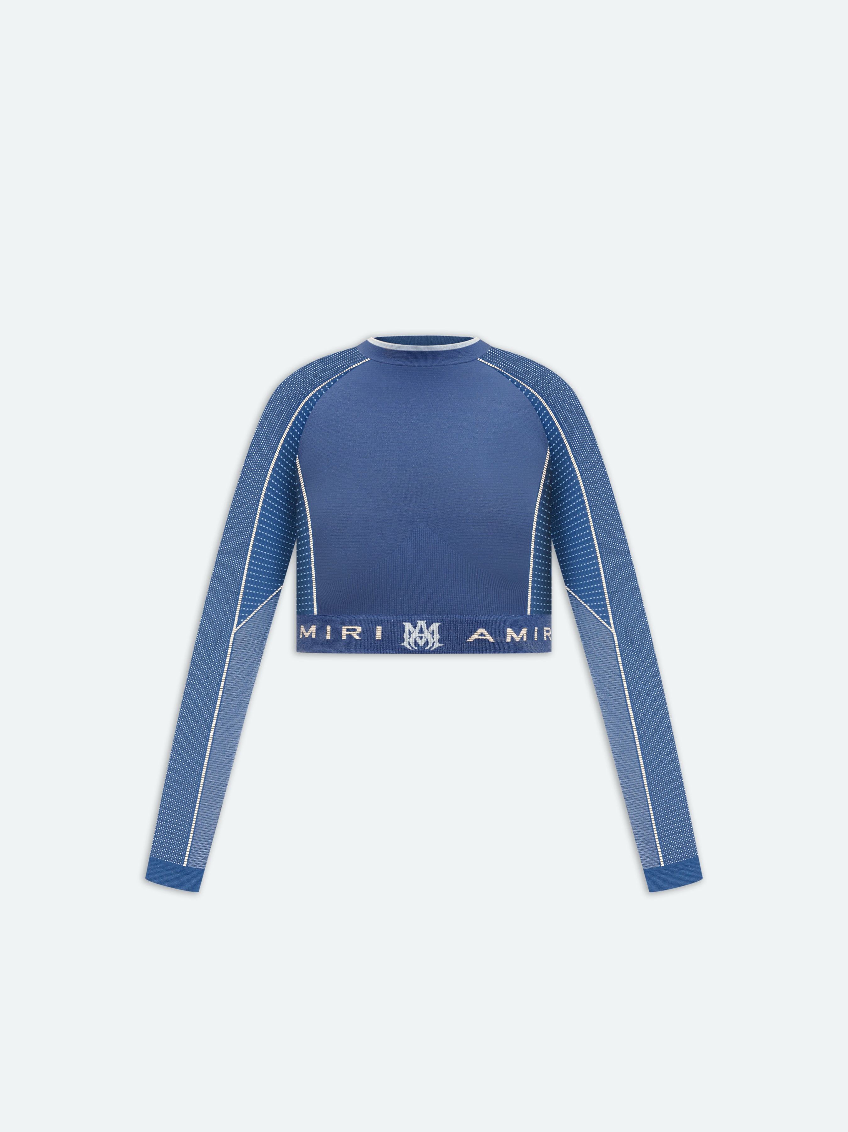 Product WOMEN - MA SEAMLESS CROPPED LONG SLEEVE TOP - Dark Blue featured image
