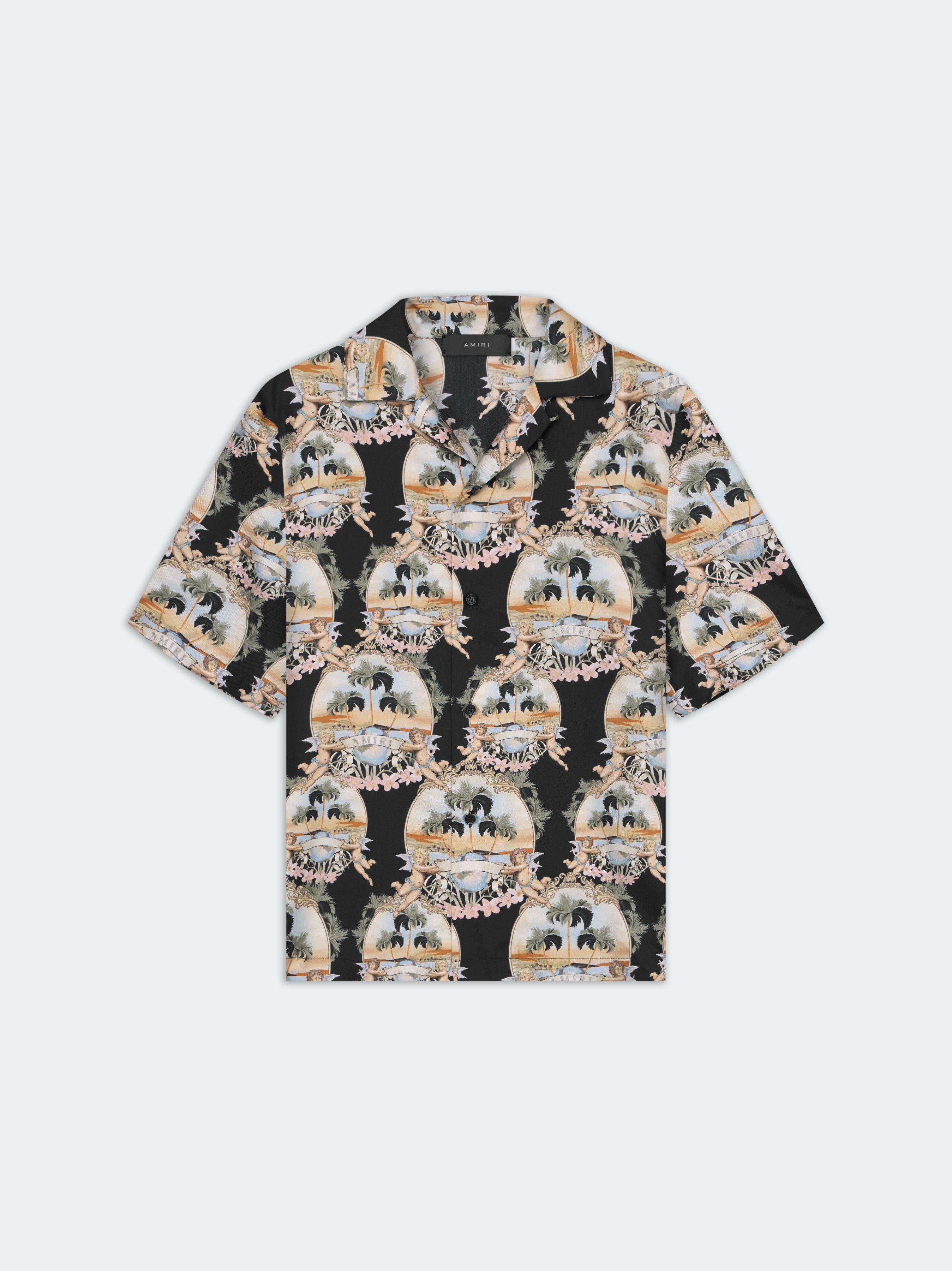 Product ALL OVER PALM BOWLING SHIRT - Black featured image
