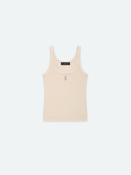 AMIRI タンクトップ WOMEN - WOMEN'S RIB TANK - Summer Sand | AMIRI