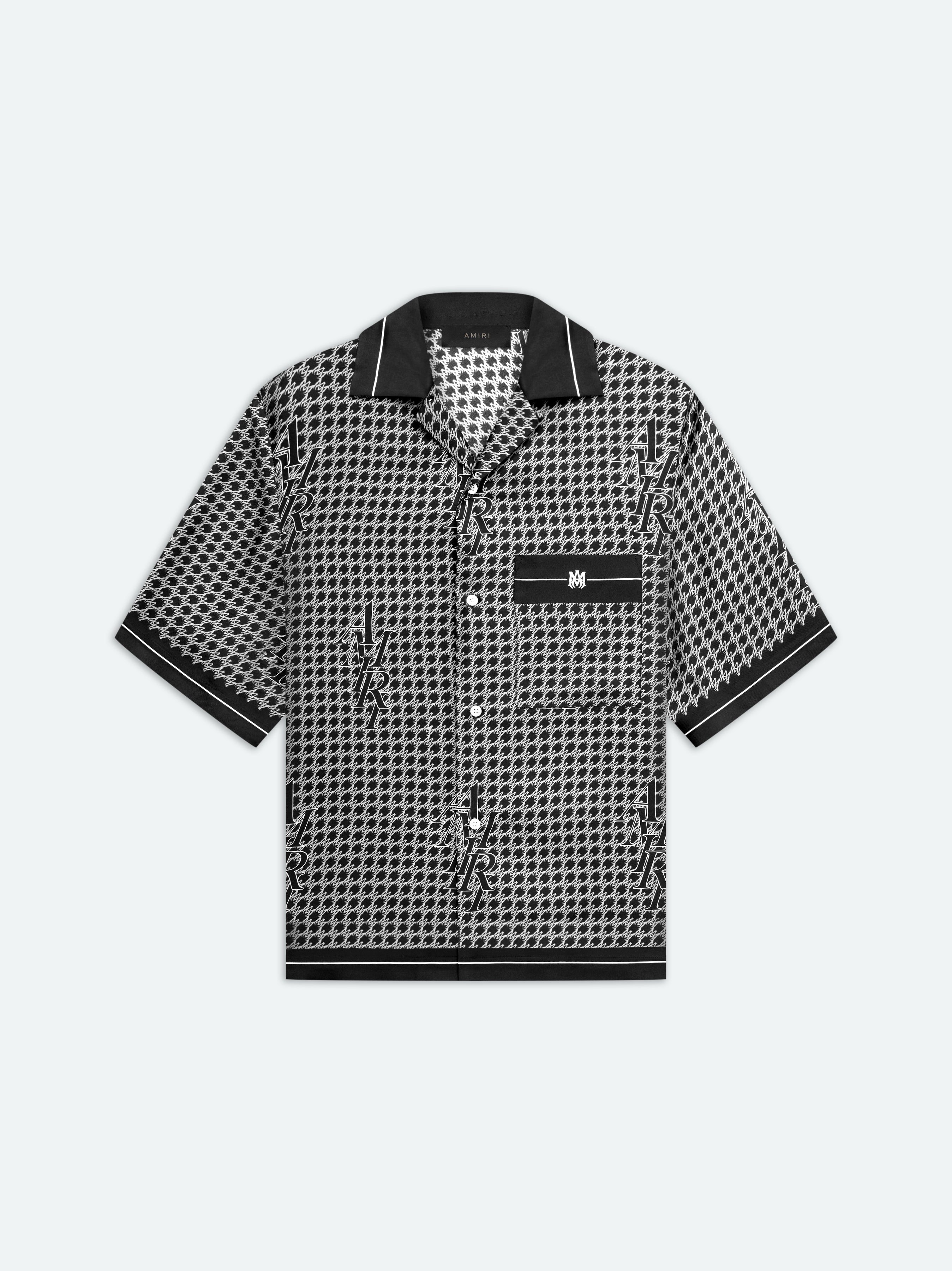 Product AMIRI HOUNDSTOOTH BOWLING SHIRT - Black featured image
