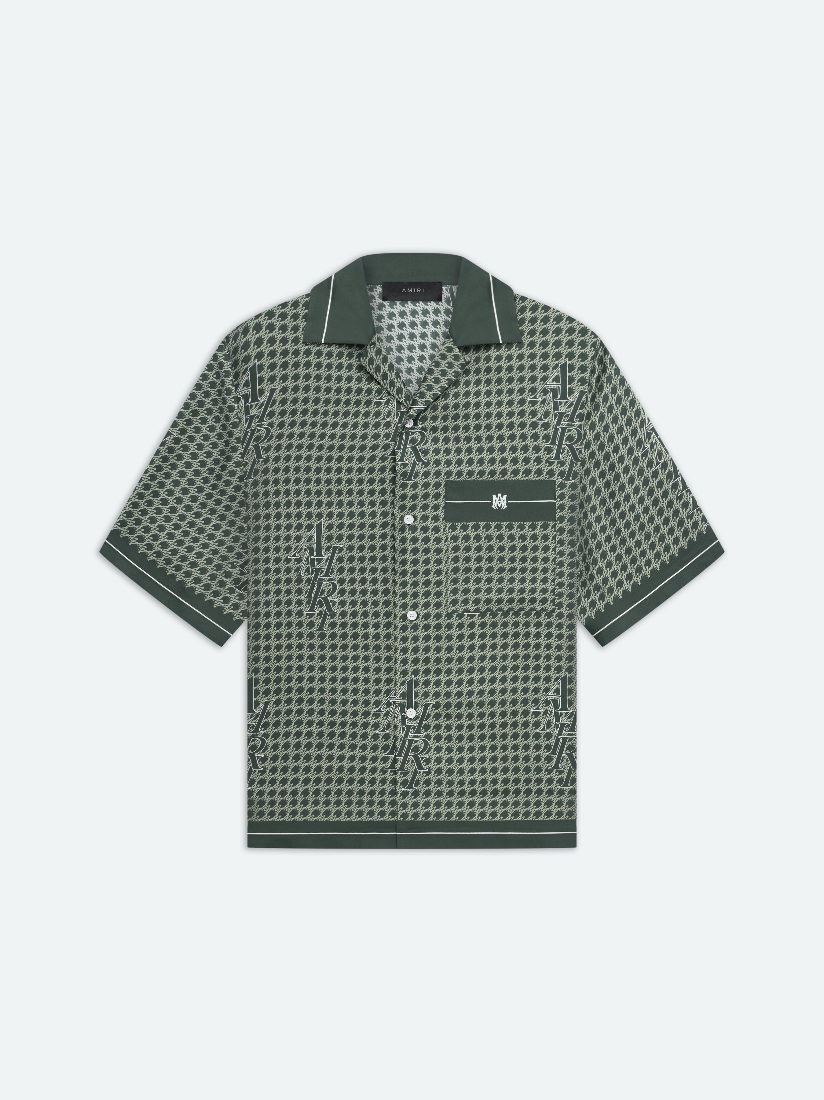 Product AMIRI HOUNDSTOOTH BOWLING SHIRT - Rain Forest featured image