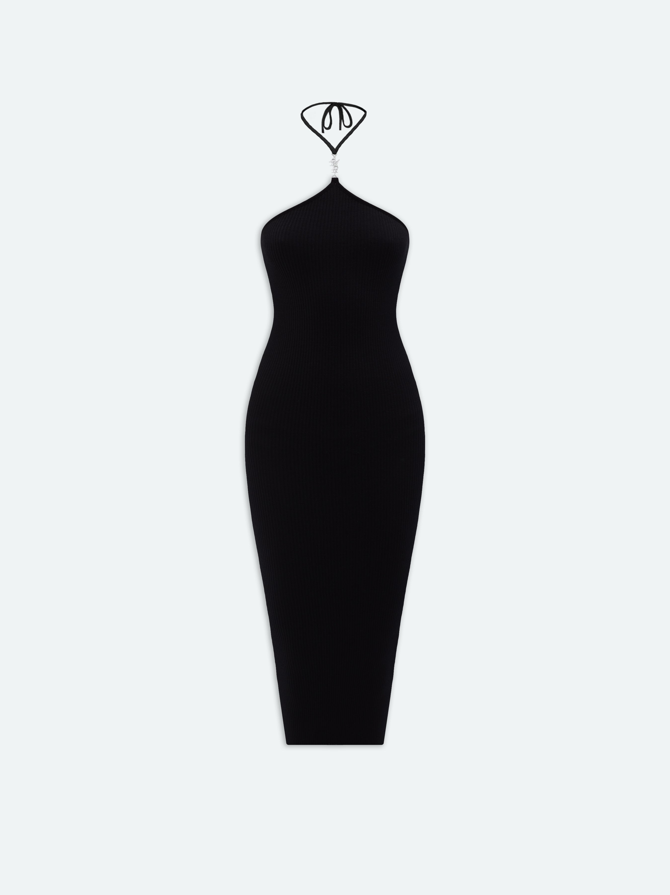 Product WOMEN - VERTICAL AMIRI MIDI DRESS - Black featured image