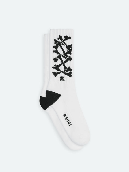 BONES SOCK - White/Black - AMIRI